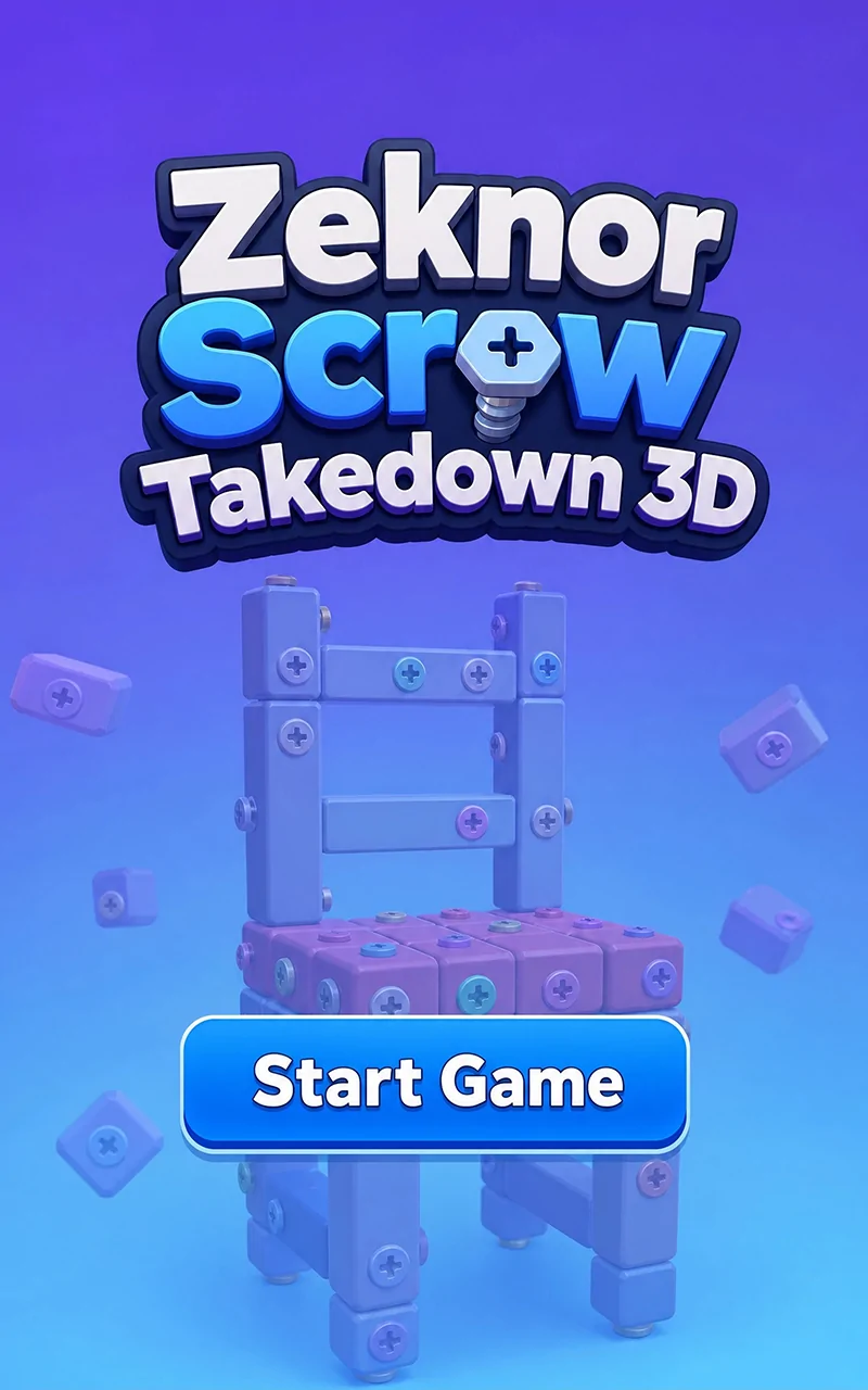 Level 3 structure of colored blocks and screws