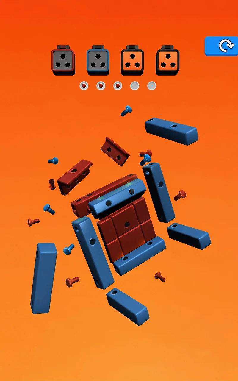 A mid-collapse tower in Zeknor Screw Takedown3D
