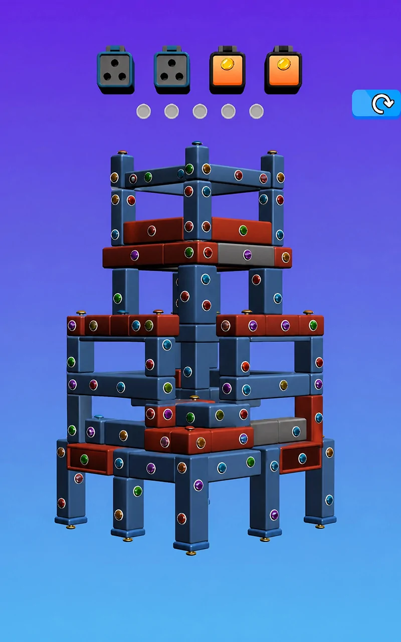Color collector boxes filling with screws