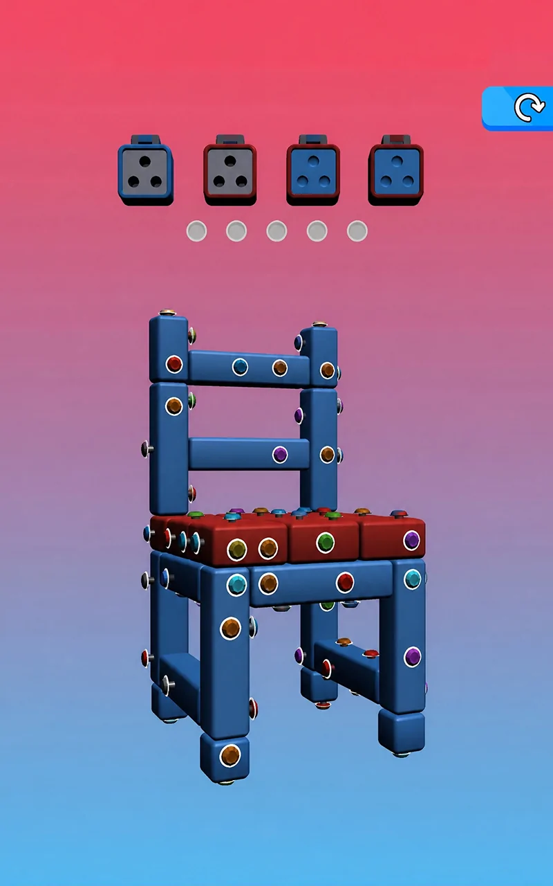 Complex 3D tower puzzle layout